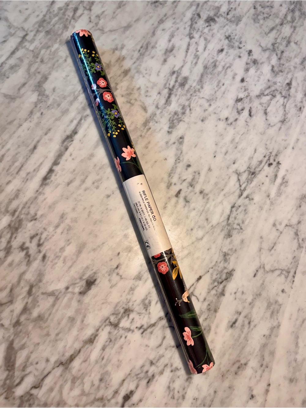 Rifle Paper Co. Luxembourg Peel & Stick Wallpaper - Black  one roll